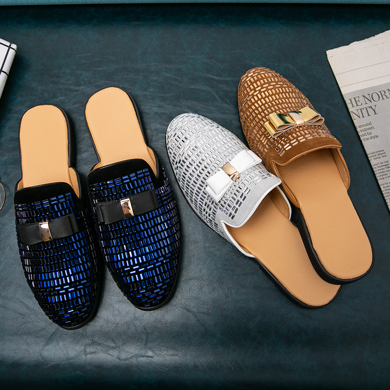 Men Shoes Louboutin - Luxury Brand Mules Italian Summer Sandals