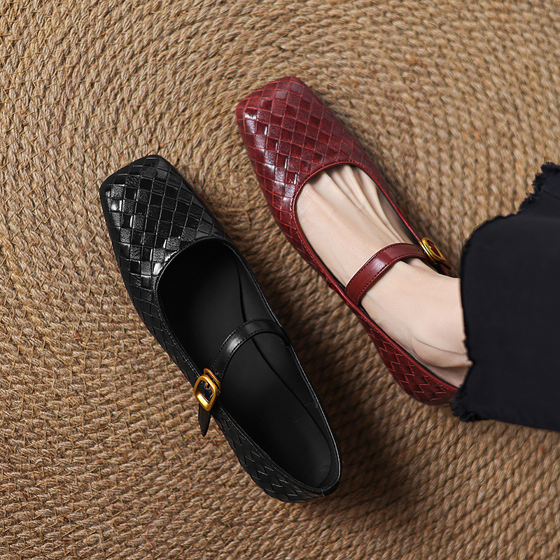 Men'S Shoes With Toes - Woven Flat Bottom Mary Jane Women's
