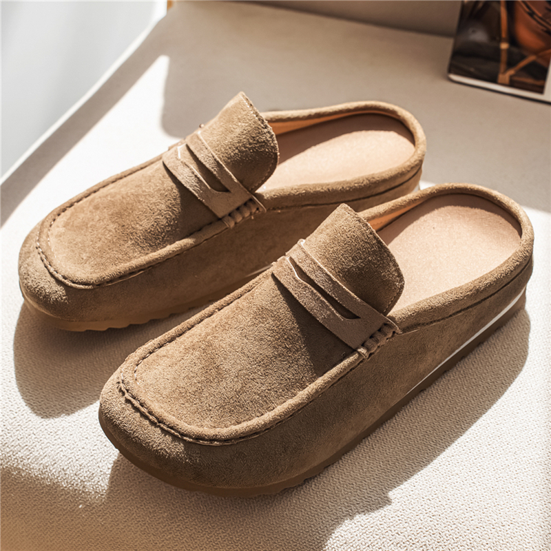 Loafer Slip On Men - Couple Breathable Walking Shoes Leather Loafers