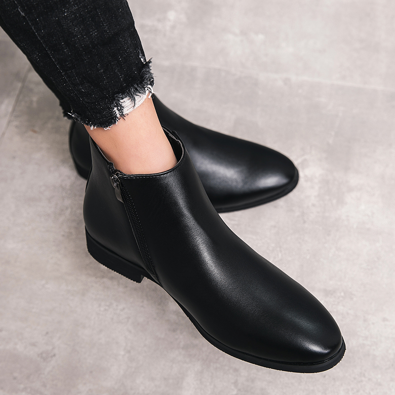 Men Shoes Type - New minimalist riding boots men's boots
