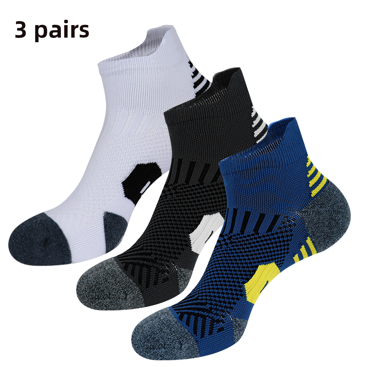 Sport Slide Men - 3/9 Pairs Non-Slip Sports Socks for