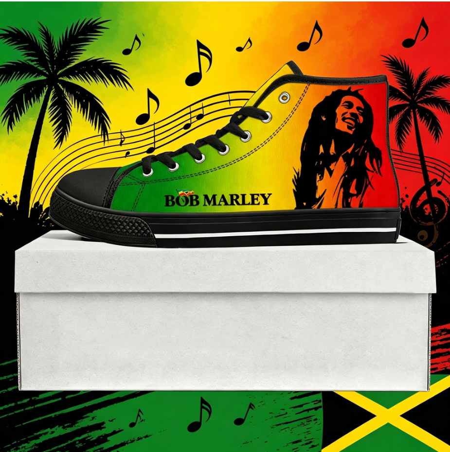 Bob Marley Quote Custom High T - مراجعة Men Shoes Quotes وسعره