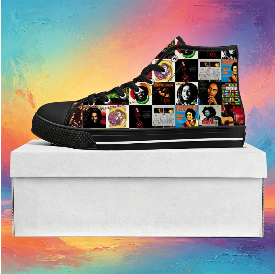 Bob Marley Quote Custom High T - مراجعة Men Shoes Quotes وسعره