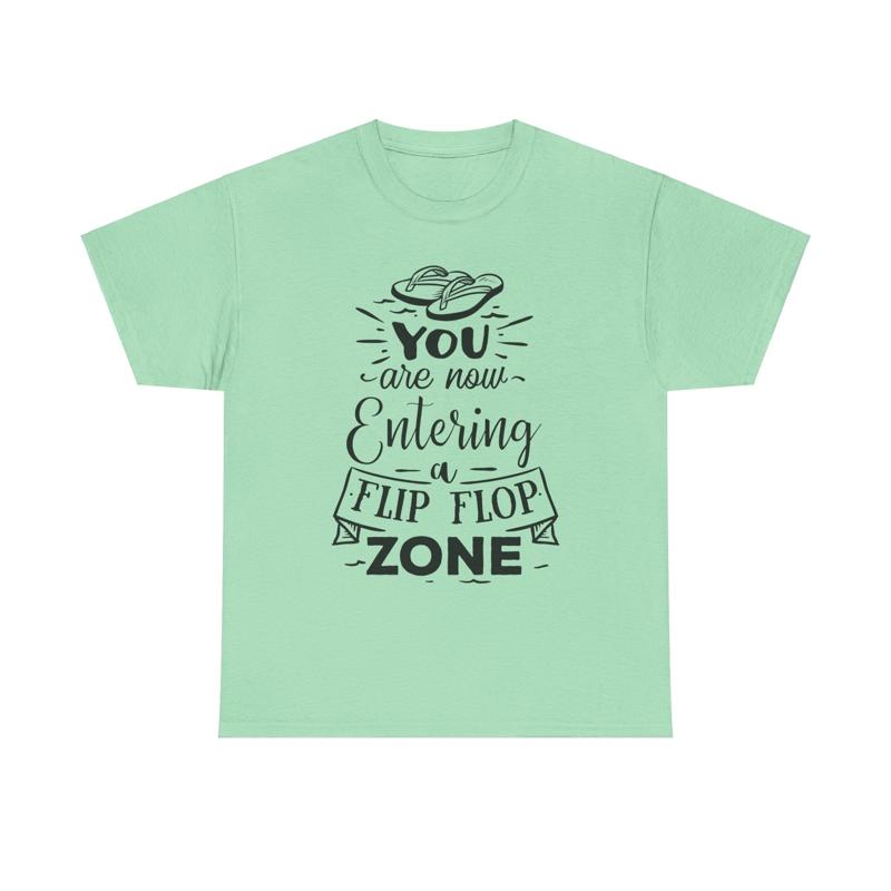 Flip Flop Zone T Shirt summer  - مراجعة Men Shoes Quotes وسعره