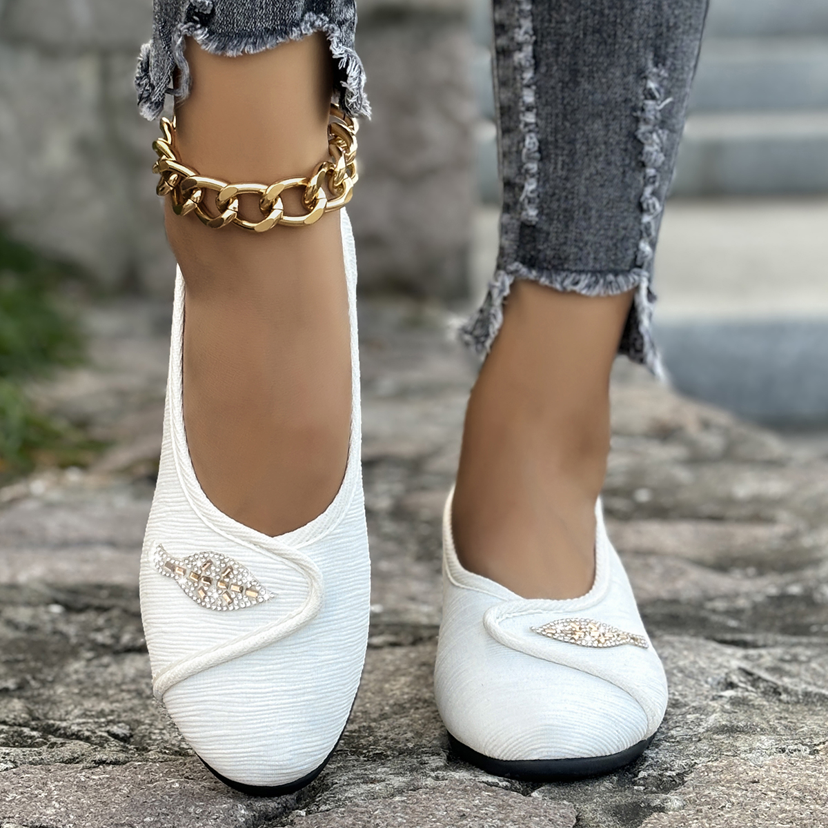 Women's Elegant Rhinestone Fla - مراجعة Men'S Shoes With Toes وسعره