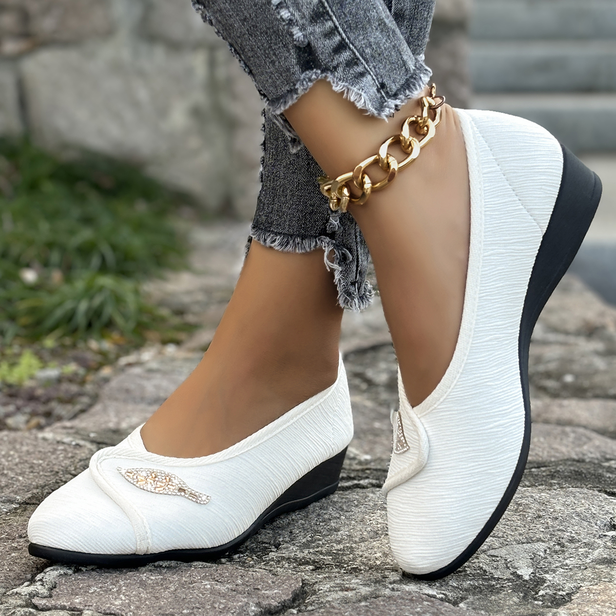 Women's Elegant Rhinestone Fla - مراجعة Men'S Shoes With Toes وسعره