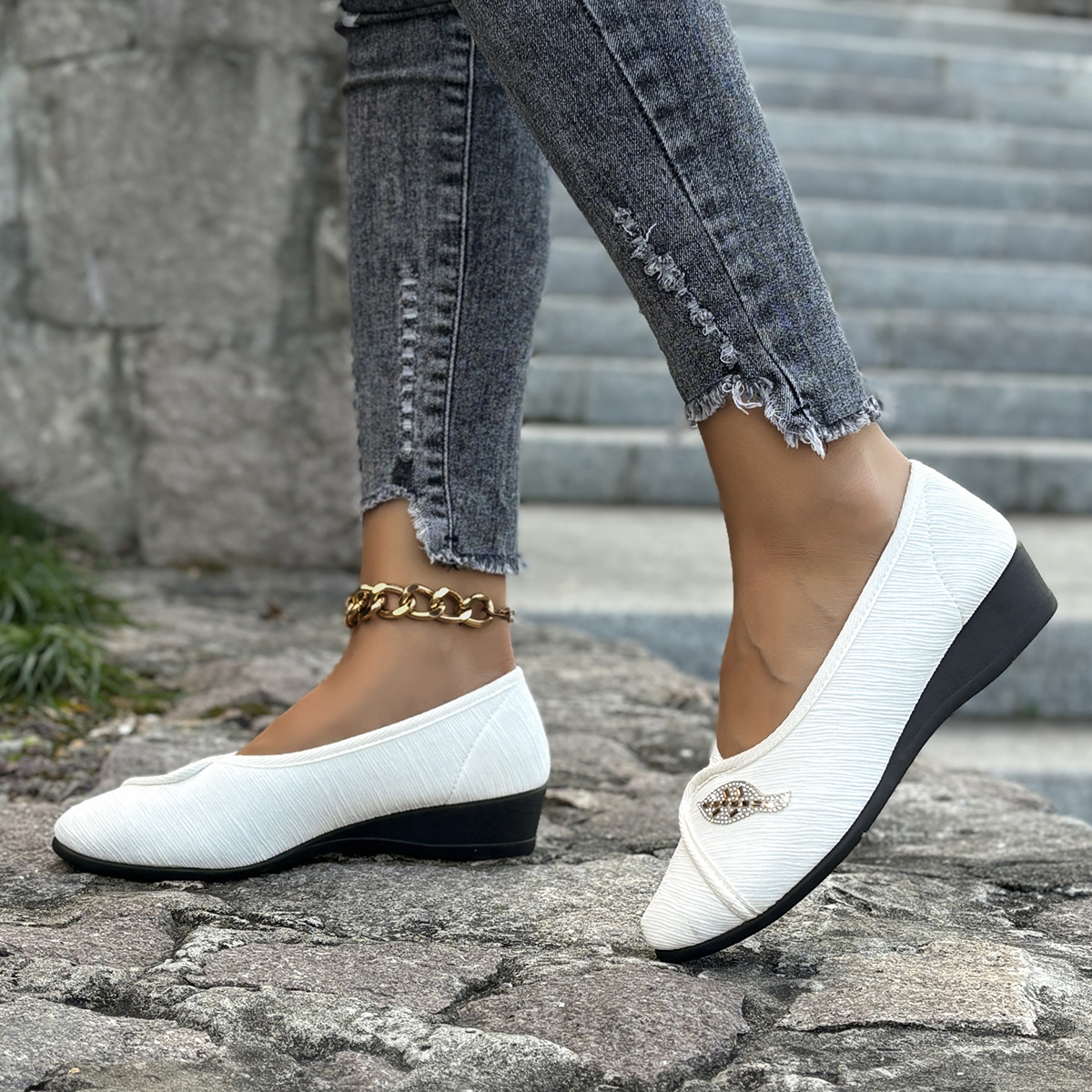 Women's Elegant Rhinestone Fla - مراجعة Men'S Shoes With Toes وسعره