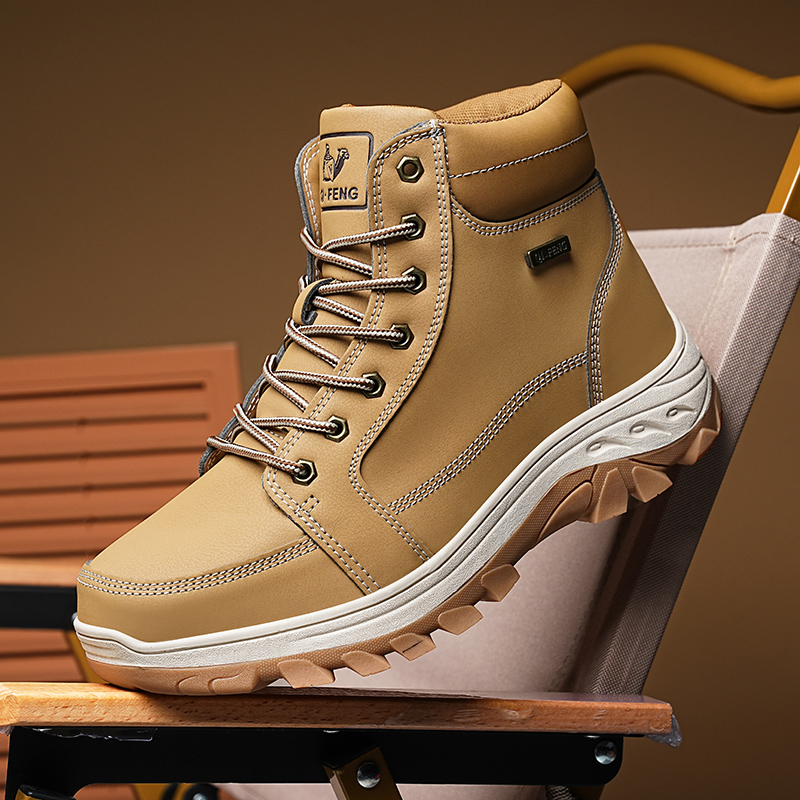Men Boots Winter Outdoor Walki - مراجعة Men'S Shoes Yellow And Black وسعره