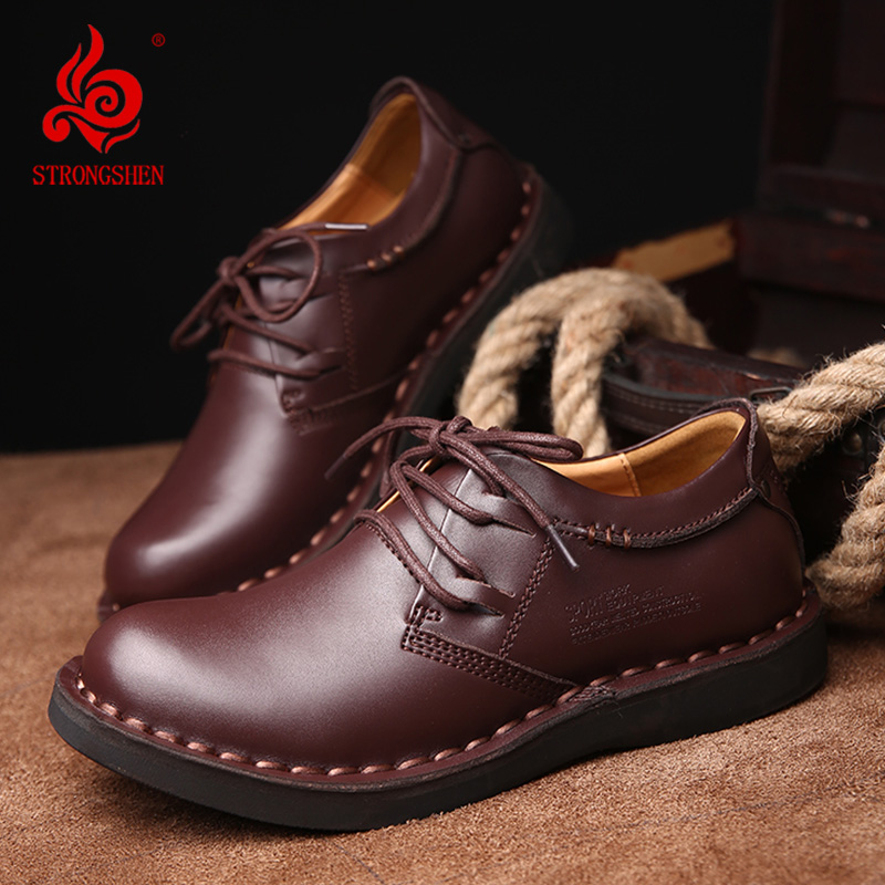 STRONGSHEN Men's Genuine Leath - مراجعة Men Shoes Louboutin وسعره