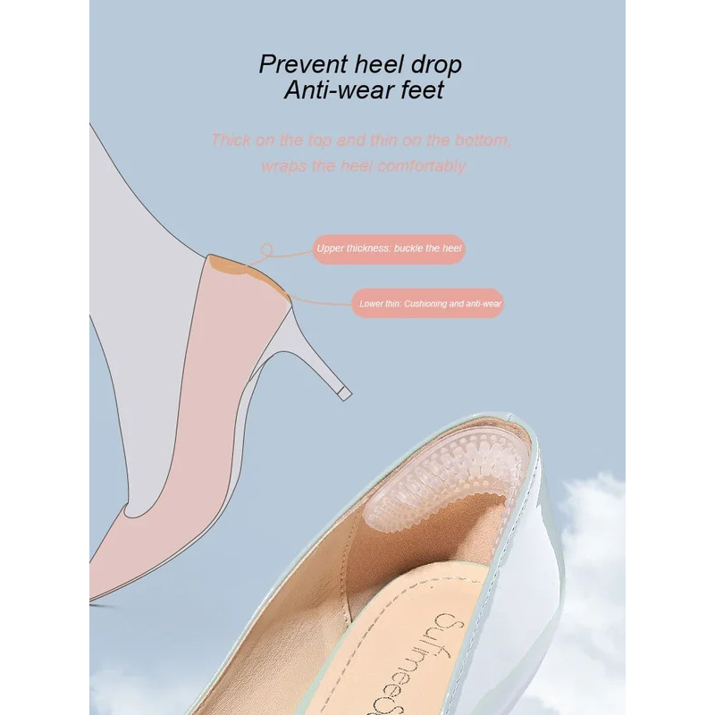 1/2pair Silicone Heel Stickers - مراجعة Men Shoes Outlet وسعره