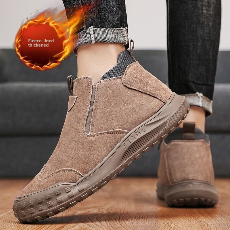 Winter Men's Shoes Plush Warm  - مراجعة Loafer Slip On Men وسعره