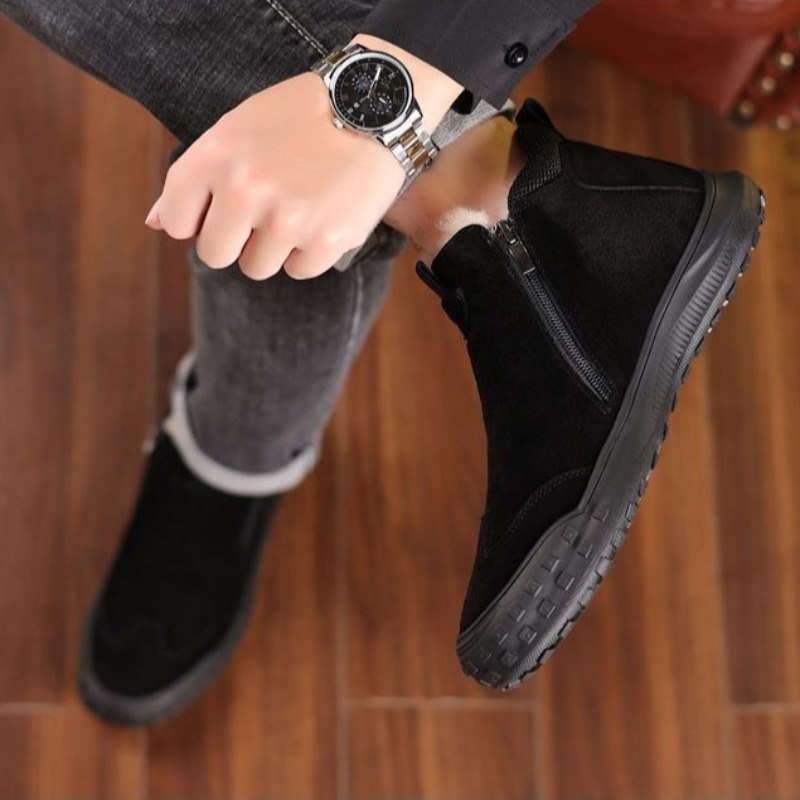 Winter Men's Shoes Plush Warm  - مراجعة Loafer Slip On Men وسعره
