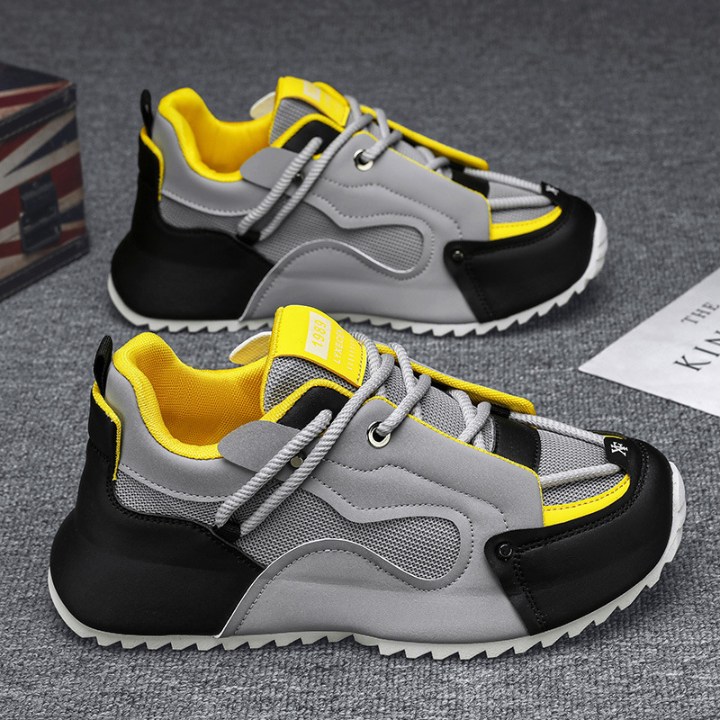 Grey Black And Yellow Chunky D - مراجعة Men'S Shoes Yellow And Black وسعره