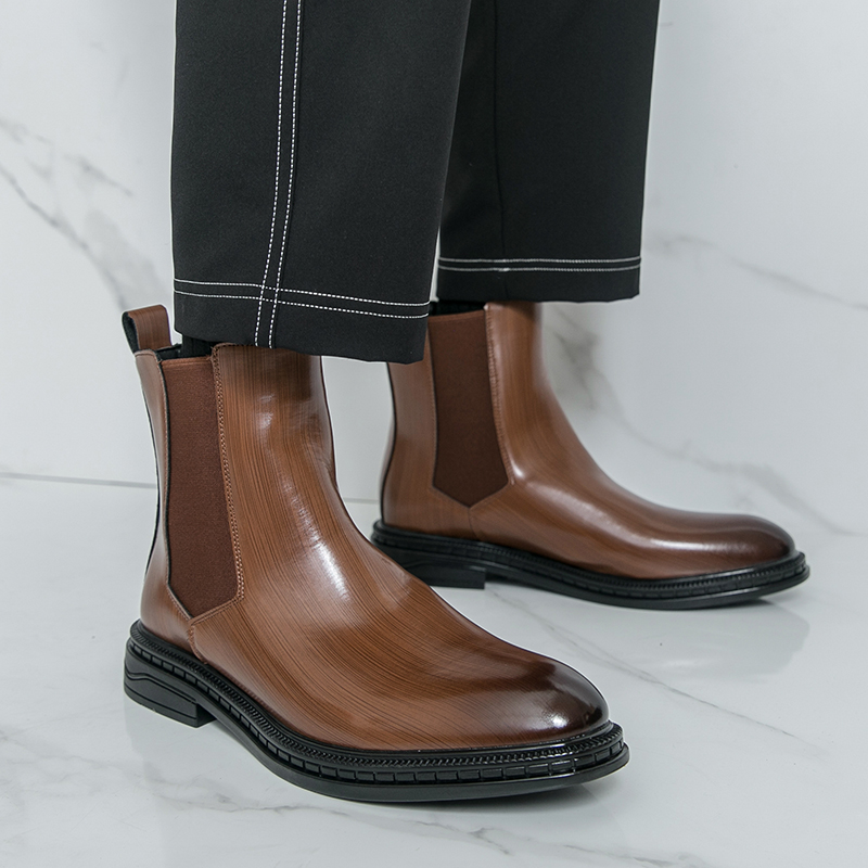 British Style Chelsea Men's Bo - مراجعة Men Shoes Type وسعره