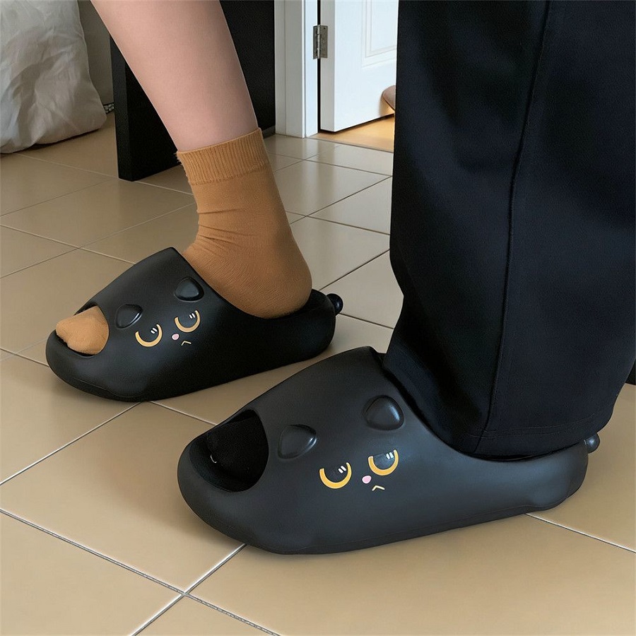 New Black Cat Slippers for Wom - مراجعة Men'S Shoes With Toes وسعره