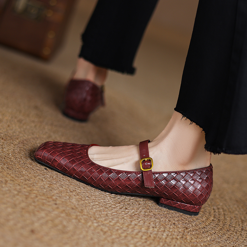 Woven Flat Bottom Mary Jane Wo - مراجعة Men'S Shoes With Toes وسعره