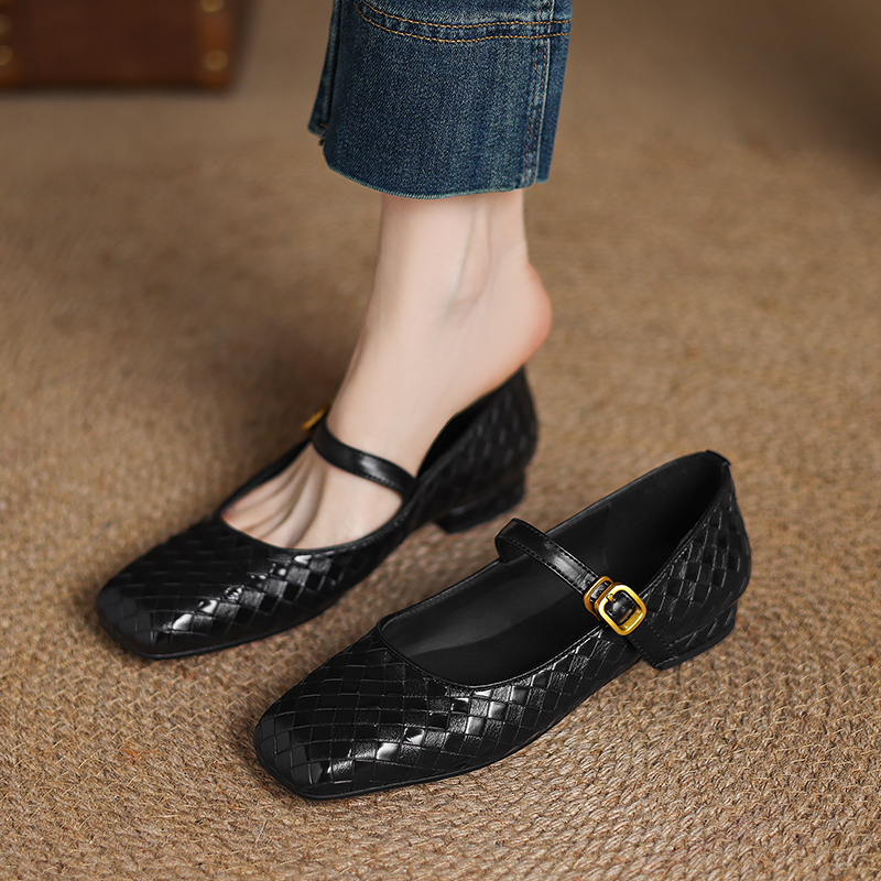 Woven Flat Bottom Mary Jane Wo - مراجعة Men'S Shoes With Toes وسعره