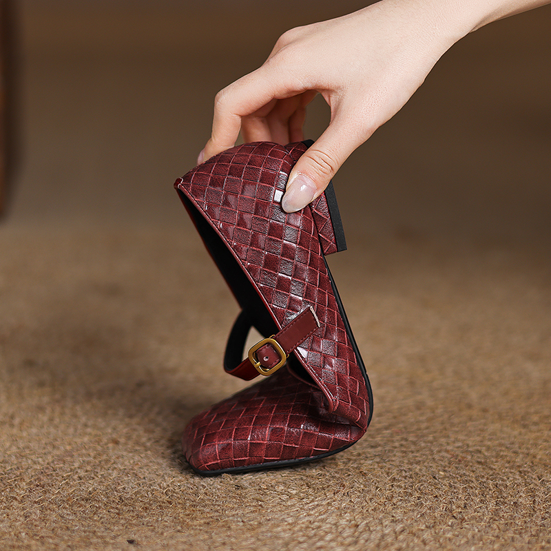 Woven Flat Bottom Mary Jane Wo - مراجعة Men'S Shoes With Toes وسعره
