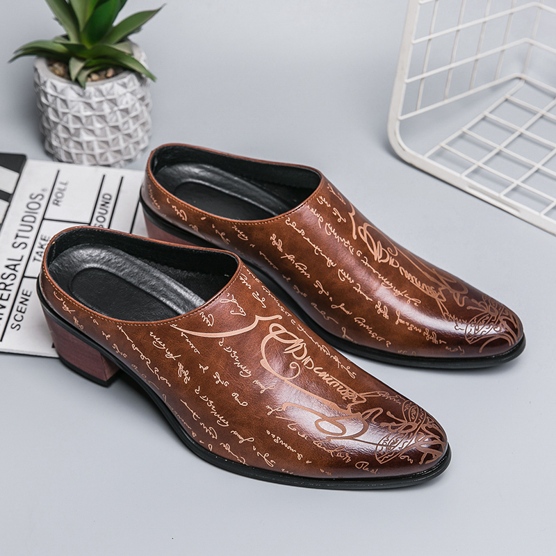 Men Brown Leather Mules Slippe - مراجعة Men'S Shoes With Toes وسعره
