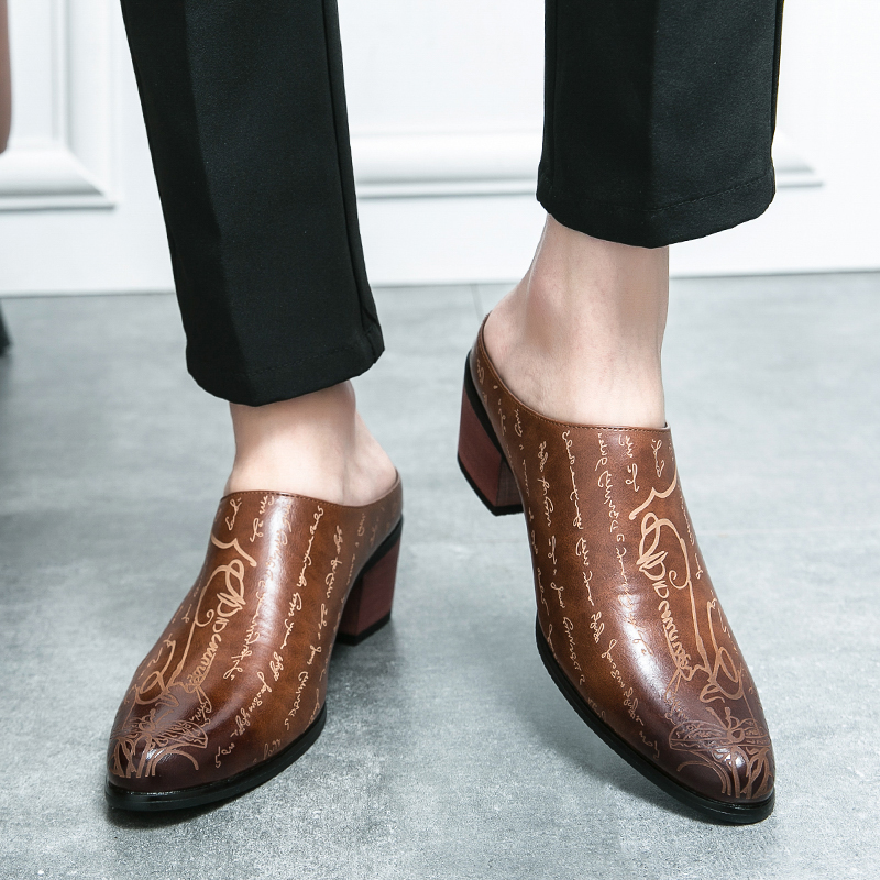 Men Brown Leather Mules Slippe - مراجعة Men'S Shoes With Toes وسعره