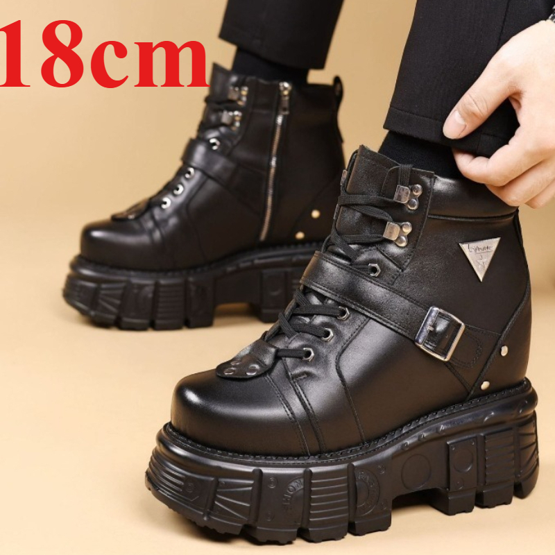 Genuine Leather Motorcycle Boo - مراجعة Men Shoes Type وسعره