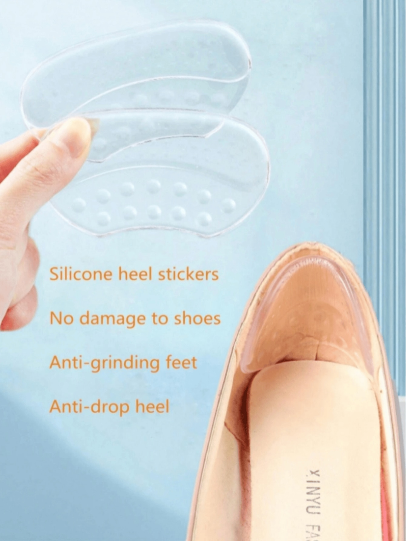 1Pair Heels Grips Silicone Hee - مراجعة Men Shoes Outlet وسعره