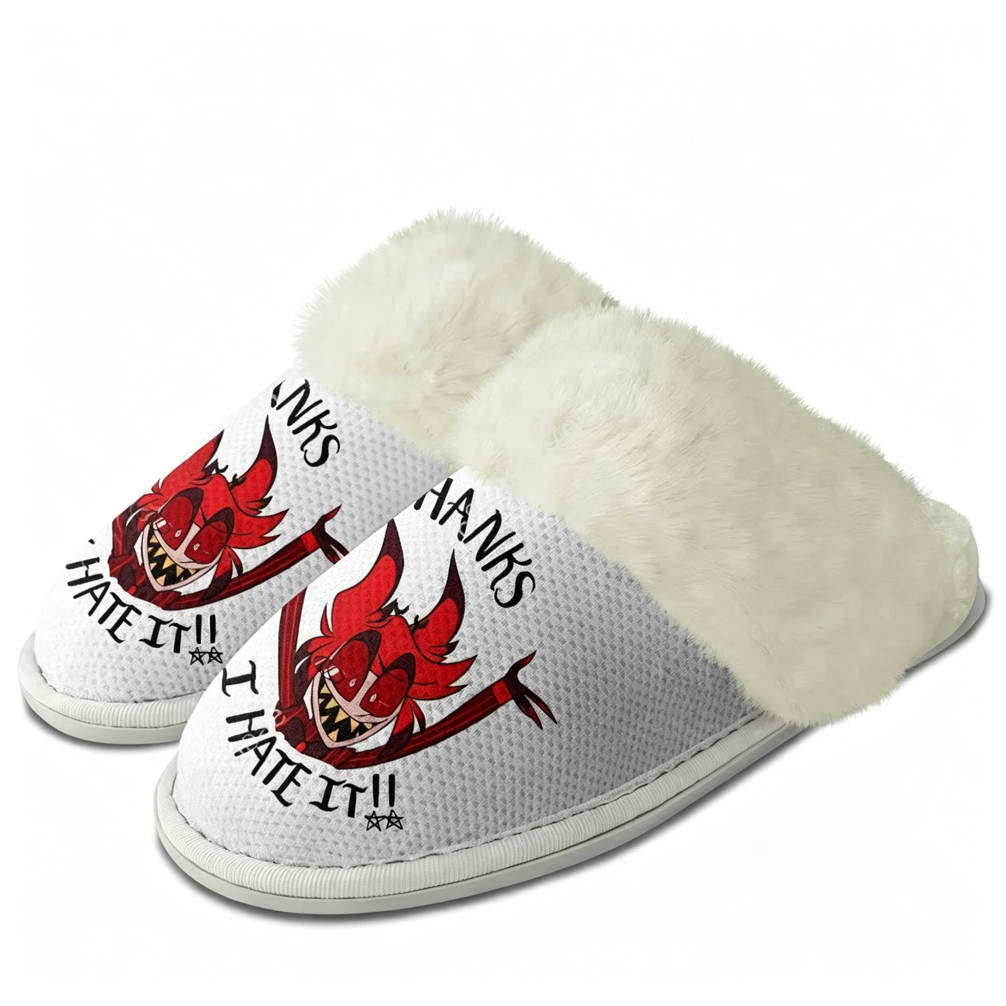 H-Hazbin Hotel Plush Slippers  - مراجعة Men Shoes H&M وسعره