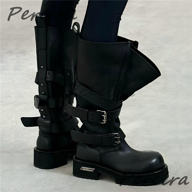 Retro Belt Buckle Motorcycle B - مراجعة Men Shoes Type وسعره